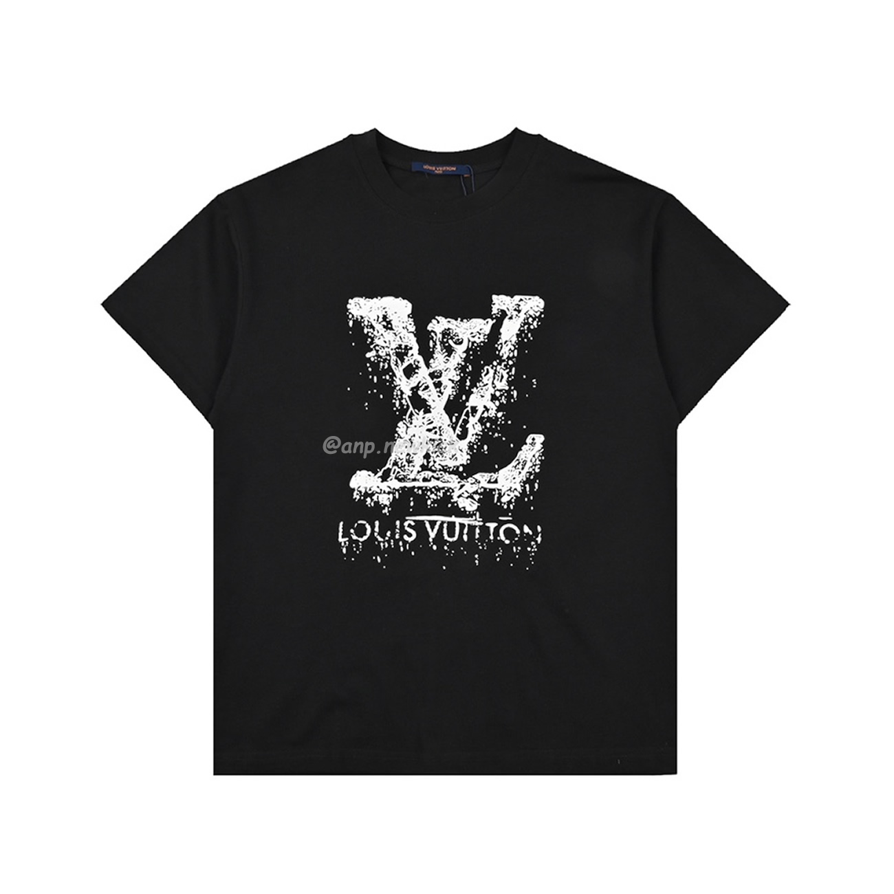 Louis Vuitton Classic Alphabet Digital Direct Spray Round Neck Short Sleeve T Shirt (2) - newkick.vip